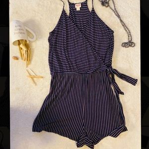 Mossimo Navy Stripped Romper